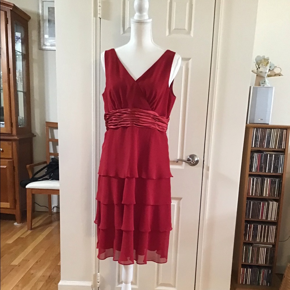 Evan Picone Reddish Pink Cocktail Dress